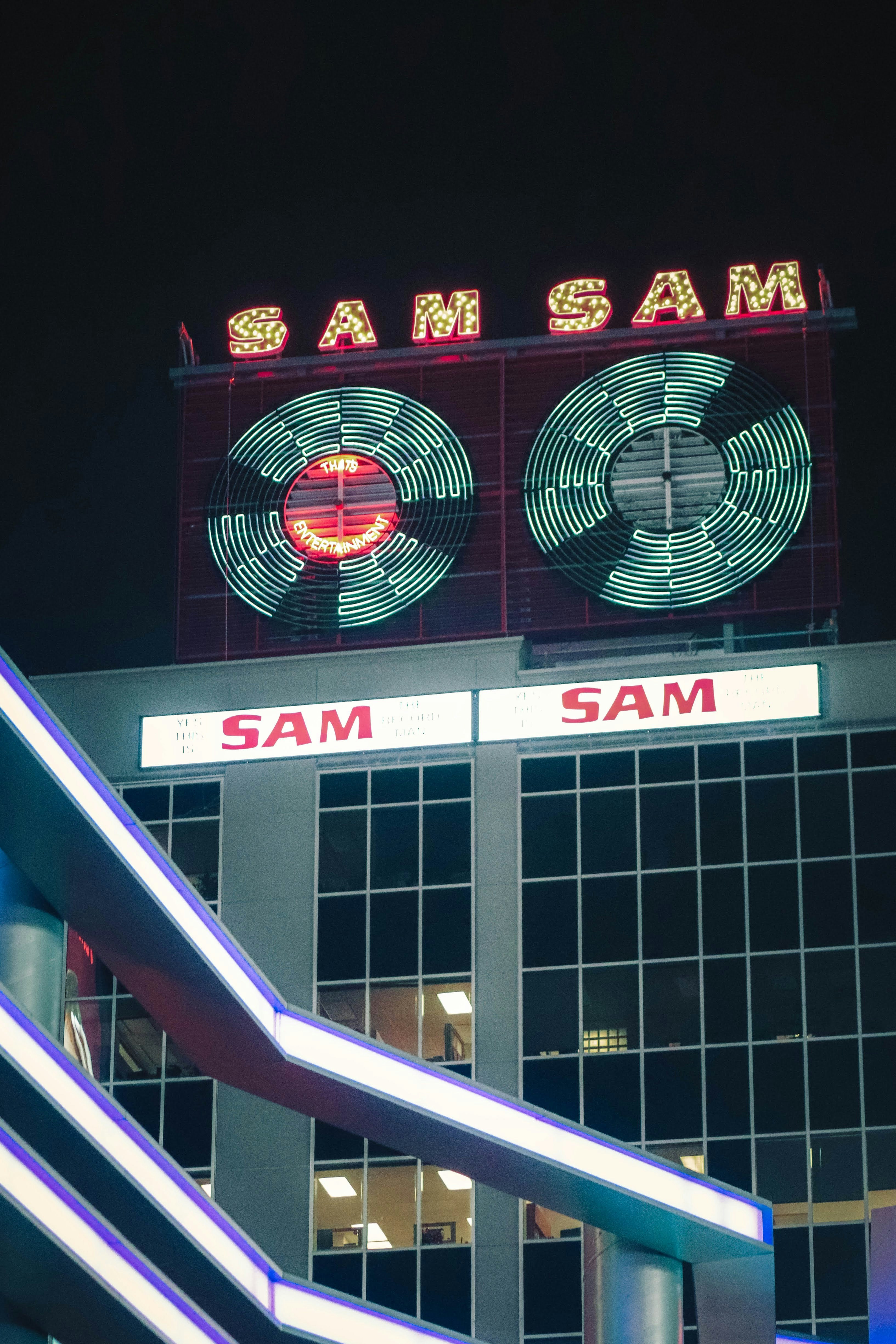 Sam the record man sign in Toronto.
